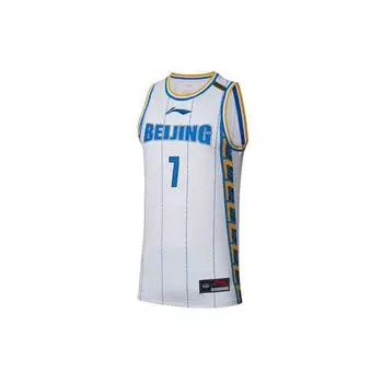 Li-Ning CBA Series SW Fan Edition Shougang Team Джереми Лин Нет. 7 Прямые свободные безрукавные баскетбольные жилеты мужские топы белые AAYRB29-1 XXXXL