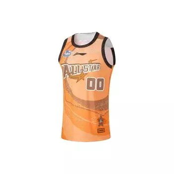 Li Ning Cba Series Zhao Rui, пуловер с буквенным и цифровым принтом, пуловер с круглым вырезом, баскетбольный трикотаж, мужские трикотажные изделия, солнечный свет, оранжевый AAYU263-1 XXL