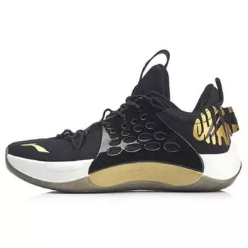 Li-Ning CBA x Sonic 7 Low Championship Glory Edition — черные мужские кроссовки, золото ABAP033-7