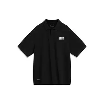 Li Ning CF Adventure Series Playful Wild Letter Patch рубашка поло с коротким рукавом унисекс рубашки поло черные APLT241-1 XL