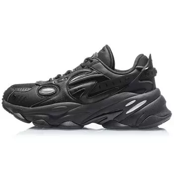 Li Ning CF Alien Secret Silk Road модные повседневные нескользящие износостойкие дышащие низкие папины туфли мужские кроссовки черные AGLQ181-4 41