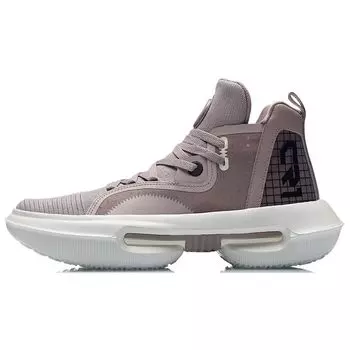 Li Ning CF Challenger High-Top Trendy Sports Shoes Men Sneakers Tree-Bark-Brown AGLR061-3 39