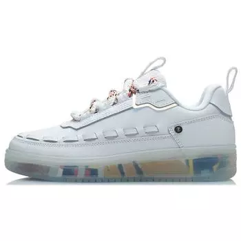 Li Ning CF Classic Casual Low-Top Skate Shoes Women Sneakers White AGCP232-16 37