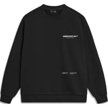 Li Ning CF Comfort Casual Round Neck Pullover Свободный Теплый Флисовый Свитшот Унисекс Свитшот Черный AWDUF95-1 M