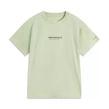 Li Ning CF Cool Однотонная Удобная Защита от солнца Быстросохнущая Футболка с коротким рукавом Женская Футболки Пастельно-зеленый ATSV194-6 L