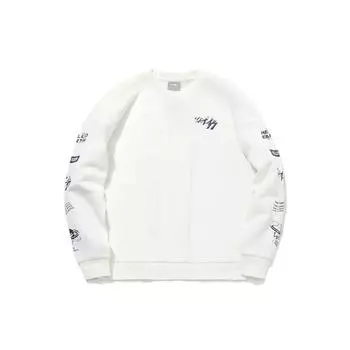 Li Ning CF Длинный рукав Круглый вырез Пуловер Толстовка унисекс Толстовка Off-White AWDQC14-4 M