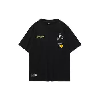 Li-Ning CF Exploration Series Alien Relic Loose Fit Sports T-Shirt Unisex Tops Black AHSR552-1 M