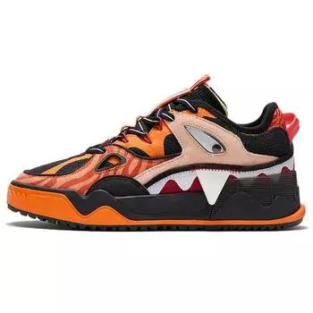 Li Ning CF Flash Star Retro Casual Low-Top Sneakers Limited Edition Year Of The Tiger Women Sneakers Black Orange AGCS132-1 35