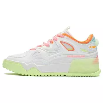 Li Ning CF Flash Star удобные повседневные амортизирующие легкие нескользящие дышащие кроссовки средней высоты женские кроссовки светло-зеленые AGCR290-4 35