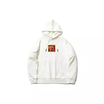 Li Ning CF Flow Series вышитый пуловер с капюшоном мужские толстовки кремовый AWDR520-2 L