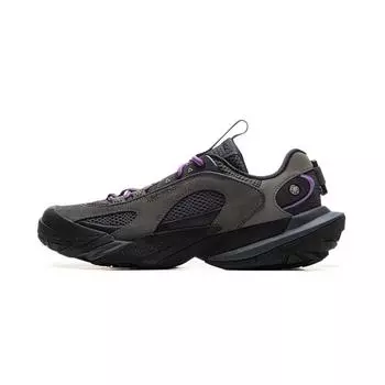Li Ning CF Hiking EDC модные удобные нескользящие износостойкие низкие походные ботинки унисекс серо-черные AHCU017-2 38
