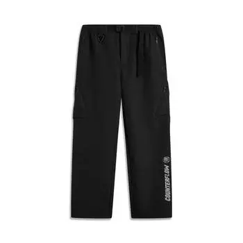 Li Ning CF Letter Print Outdoor Водонепроницаемые удобные универсальные брюки-карго мужские низы черного цвета AYKV209-4 S