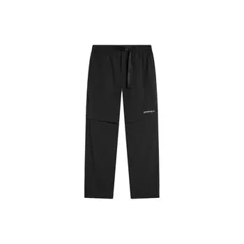 Li Ning CF Letter Print Прямые свободные трикотажные спортивные брюки мужские низы черные AYKU619-1 L