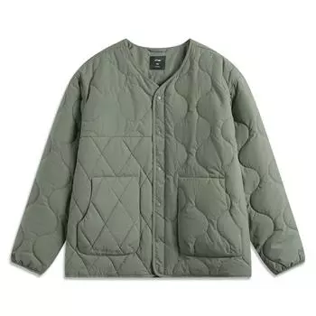 Li Ning CF Moisture Lock теплая водонепроницаемая хлопковая куртка унисекс куртка Lichen-зеленый AJMU133-2 M