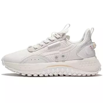Li Ning CF Moon Shadow амортизирующие нескользящие износостойкие низкие повседневные туфли женские кроссовки Cloud-White AGLR158-2 36