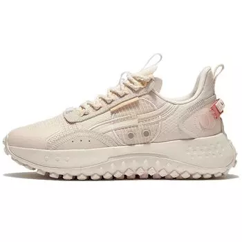 Li Ning CF Moon Shadow Fabric Leather Sports Shock Absorbing Non-Slip Wear-Stick Low-Top Casual Shoes Women sneakers Matte-White AGLR158-4 39