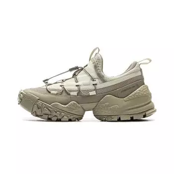 Li Ning CF Outdoor Нескользящие Устойчивые Для Ходьбы Защита Пальцев Сцепление с Поверхностью Амортизация Быстро Надеваемые Низкие Походные Ботинки Женские походные ботинки Коричневые AHCV050-1 39