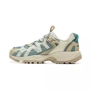 Li Ning CF Outdoor Удобные модные амортизирующие прочные низкие походные ботинки унисекс походные ботинки зеленые белые AGLU073-8