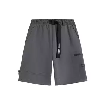 Li Ning CF Playful Attitude Letter Print Прямые трикотажные повседневные шорты мужские шорты серые AKSU641-1 S