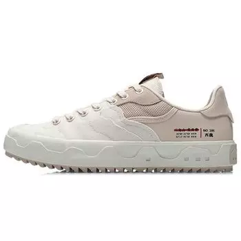 Li Ning CF повседневные кроссовки унисекс белые абрикосовые AGCR171-2 43