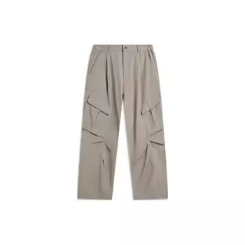 Li Ning CF повседневные однотонные прямые трикотажные спортивные брюки мужские низы AKXU503-4 XL