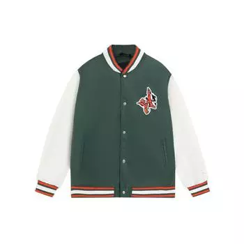 Li Ning CF Print Logo Color Block однобортный пиджак унисекс куртка зеленый AJDS349-1 M