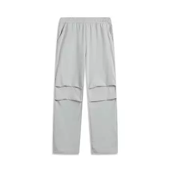 Li Ning CF Print Удобные Простые Уличные Универсальные Двойные Складки Водонепроницаемые Трикотажные Спортивные Штаны Женские Штаны Кирпично-Серый AKLV228-1 S