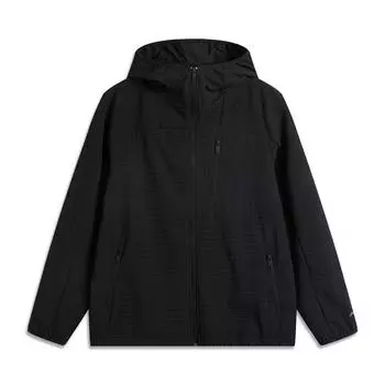 Li Ning CF Pure Color Loose Fleece Soft Shell Водонепроницаемая ветрозащитная теплая куртка унисекс куртка черного цвета AFDUB55-5 2XL