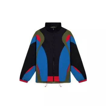 Li Ning CF Pursuit Of Dreams Theme Color Block Повседневная спортивная куртка с воротником-стойкой и длинными рукавами Куртка унисекс Черная мохово-зеленая AJDSA89-6 M