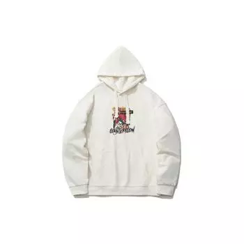 Li Ning CF Series Casual Pullover Cartoon Long Sleeve Hoodie Men Hoodies Off-White AWDR506-6 L
