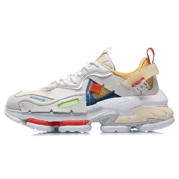 Li Ning CF Series Huancheng Smoke Cloud Kaifeng Lingbo Wave модные повседневные спортивные туфли женские кроссовки белые желтые AGLR118-1 37