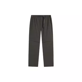 Li Ning CF Series Letter Print Прямые свободные трикотажные спортивные брюки мужские низы Dark-Sky AYKU619-3 M