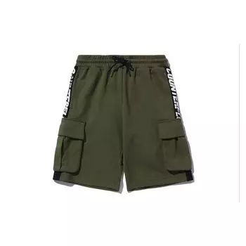 Li Ning CF Series Side Label Letter Повседневные шорты мужские шорты бамбуково-зеленый AKLQ801-3 S