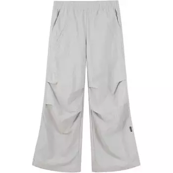Li Ning CF Серия для улицы Повседневные Простые Однотонные На шнуровке Широкие вязаные спортивные брюки Женские брюки Белый AYKV204-3 L