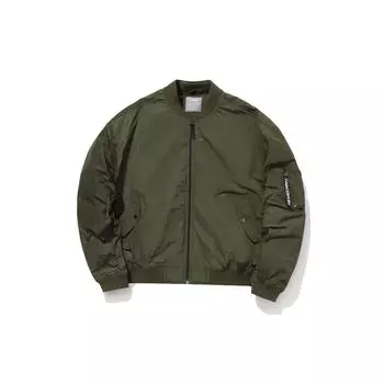 Li Ning CF Soaring Series теплая повседневная спортивная бейсбольная пилотная хлопковая куртка зимняя мужская куртка оливково-зеленого цвета AJMQ749-3 M