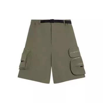 Li-Ning CF Sports Fashion Series однотонные тканые шорты с несколькими карманами, мужские брюки темно-зеленого цвета AKSSA35-3 XL