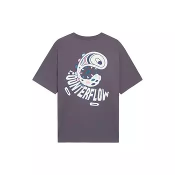 Li Ning CF Sports Lifestyle Series Cartoon Pattern Свободная повседневная футболка с коротким рукавом для мужчин, топы цвета Earth-Gray AHSSA55-1 XXL