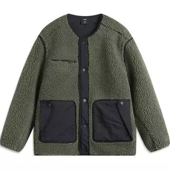 Li Ning CF Su круглый вырез одна пуговица теплый длинный рукав вязаный свитер мужской свитер Luo-Yan-зеленый AFDU911-1 M