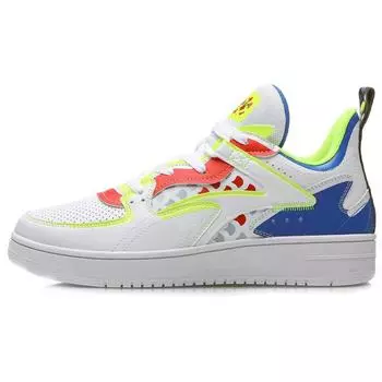 Li Ning CF Su Series Fish Leap Year Painting амортизирующие легкие нескользящие низкие кроссовки для скейтбординга мужские белые зеленые AGCP207-7 41