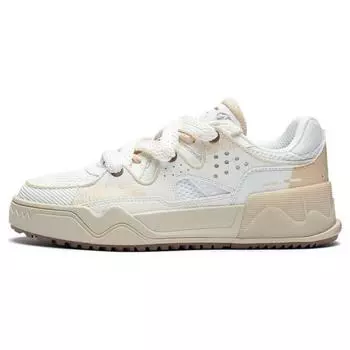 Li Ning CF Su Series Flash Star 2.0 износостойкие нескользящие низкие кроссовки для скейтбординга женские кроссовки Cloud-Mist-White AGLT088-2 39