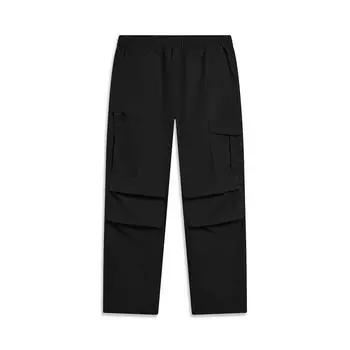 Li Ning CF Su Series Игривые Солнцезащитные Однотонные Эластичная Талия Прямые Трикотажные Спортивные Брюки Женские низ Черный AYKU624-1 L