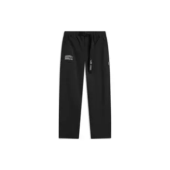 Li Ning CF Su Series однотонные повседневные прямые свободные трикотажные спортивные брюки мужские брюки черные AYKU621-2 M