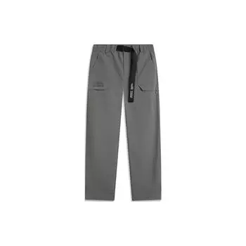 Li Ning CF Su Series однотонные прямые свободные трикотажные спортивные брюки со средней талией мужские брюки AYKU621-1 2XL