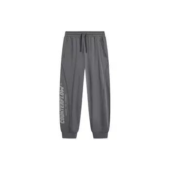 Li Ning CF Su Side Letter Print Повседневные эластичные манжеты трикотажные спортивные брюки мужские низы AKLU725-3 S