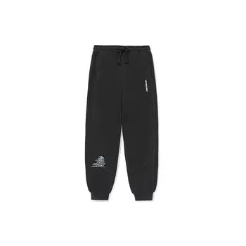 Li Ning CF Su Sports Fashion Series Hang Cheng Yan Yun Hangzhou City Theme свободные трикотажные спортивные брюки с манжетами женские брюки черного цвета AKLRF50-3 L