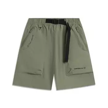 Li Ning CF Su Водоотталкивающие Однотонные Быстросохнущие Спортивные Шорты Мужские шорты Чайно-зеленый AKSV241-3 XL