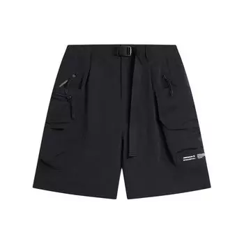 Li Ning CF Su водонепроницаемые свободные повседневные спортивные шорты на шнуровке женские шорты черные AKSU639-2 XL