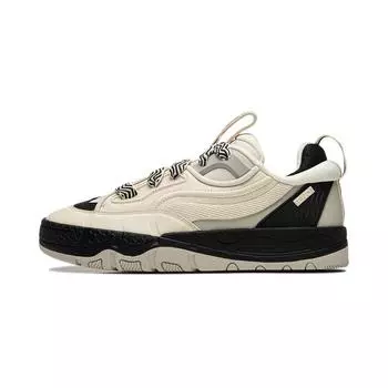 Li Ning CF Su Yu 4 Классические толстые подошвы, увеличивающие рост, низкие кроссовки для скейтбординга, унисекс, бежевые, черные AGLU291-1 43