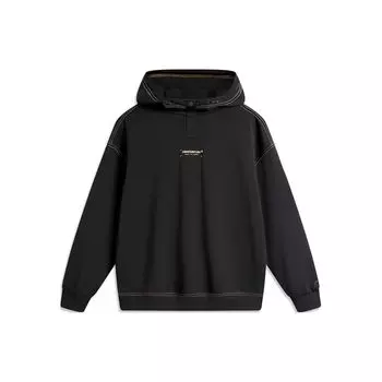 Li Ning CF Suo Jian Long Zai Ye Letter Print Loose Pullover Hoodie Unisex Hoodies Black AWDU805-2 M