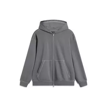 Li Ning CF Suo однотонная повседневная спортивная толстовка с капюшоном на молнии с длинным рукавом свободная куртка унисекс куртки AWDU807-2 S
